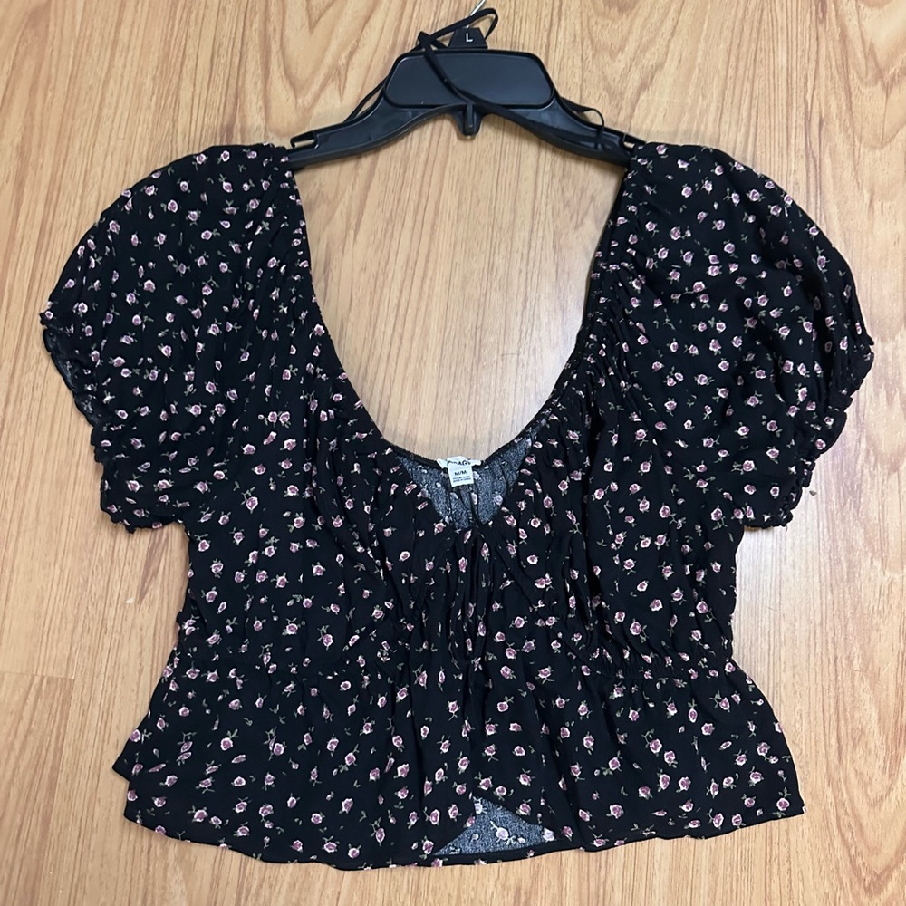 Garage Black & Pink Blouse